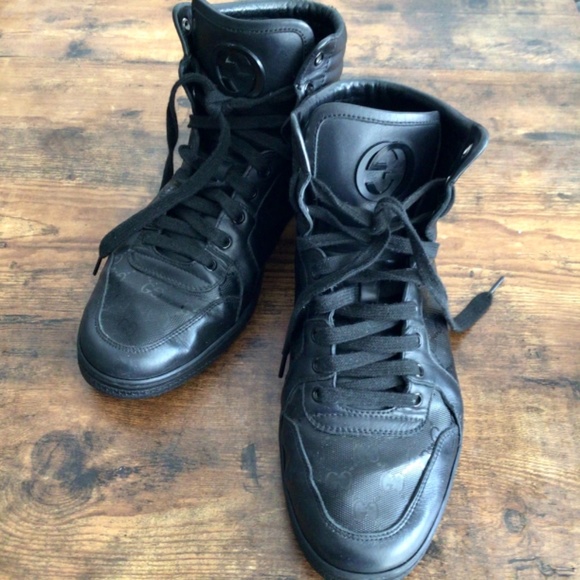 « «SOLD» »Gucci GG Imprime High Top Sneakers Mens - Picture 9 of 11